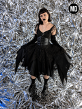 Vintage Black and Gold Tattered Dress