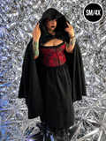 Vintage Handmade Black Cape with Hood
