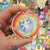 Raised by Movies Rick & Morty 'Never Past Bedtime Land' Sticker