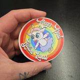Raised by Movies Rick & Morty 'Never Past Bedtime Land' Sticker