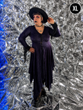 Gently Used Black Rose Purple Velvet Dress