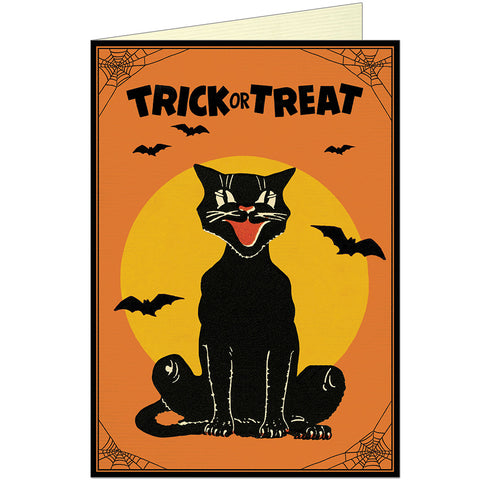 Cavallini & Co Halloween Cat Greeting Card