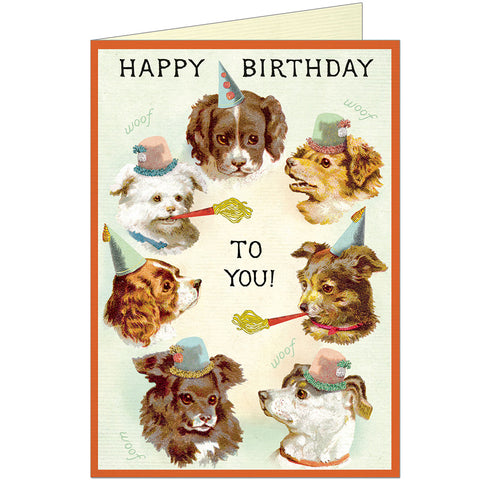 Cavallini & Co Happy Birthday Dog Party Greeting Card