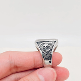 Mio Queena Skull Sickle Death Stainless Steel Ring