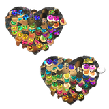 Pastease Multi Colored Sequin Heart Pasties