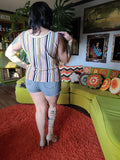 Vintage 1970&#39;s Striped Tank Top