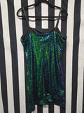 Stitches Be Crazy Blue and Green Sequin Dress
