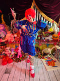 Odd Betties Blue Puzzle Piece Print Clown Set