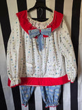 Odd Betties Blue & White Sunglasses Print Clown Set
