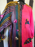 Odd Betties Pink and Black striped & hearts Clown suit