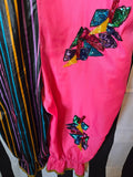 Odd Betties Pink and Black striped & hearts Clown suit