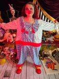 Odd Betties Blue & White Sunglasses Print Clown Suit
