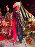 Odd Betties Pink and Black striped & hearts Clown suit