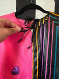 Odd Betties Pink and Black striped & hearts Clown suit