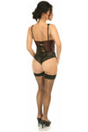 Daisy Corset Lavish Dark Brown Brocade Open Cup Waist Cincher