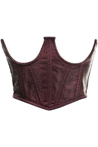 Daisy Corset Lavish Dark Brown Brocade Open Cup Waist Cincher
