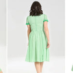 Anita Cruz Hell Bunny Green Gingham Dress