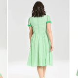 Anita Cruz Hell Bunny Green Gingham Dress