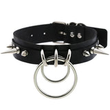 Decopunk Double-Ring Spiked Collar