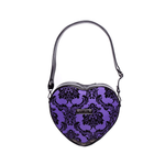 Rock Rebel Shop Damask Heart Shoulder Bag in Violet