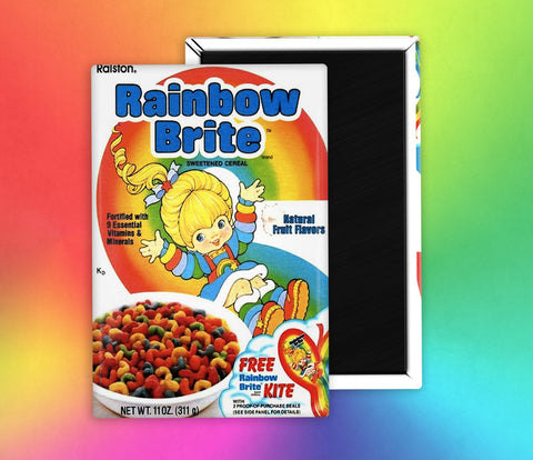 The Foxy Hipster Rainbow Brite Cereal Fridge Magnet