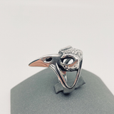 Mio Queena Crow Head Stainless Steel Ring