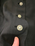 XL Vintage 1950's Black Crepe Suit Jacket