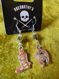 Abernathy's Vintage Cracker Jack Cowboy Earrings