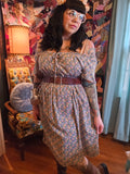 XL Vintage 70s floral peasant dress