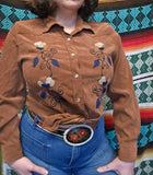 Vintage 90s Suede Chain Stitch Shirt