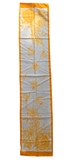 Vintage 70s Orange Floral Long Polyester Scarf