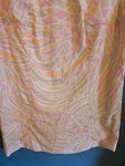 Vintage 60s pink and orange abstract print dress