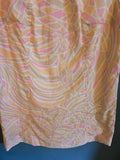 Vintage 60s pink and orange abstract print dress