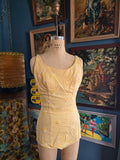 Vintage 60s Cole of California Yellow Gingham Swimsuit