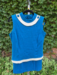 Vintage Blue 2 pc Top and Skirt Set - Gillian