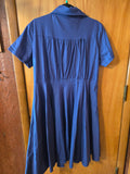 Gently Used Zaful Navy Blue Fit & Flare Shirt Dress