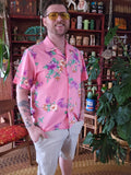 Vintage 80s Pink and Purple Lily & Hibiscus Shirt
