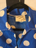 Odd Betties Vintage 80s Blue and White Polka Dot Shirt