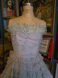 Vintage 50s Blue tulle cupcake prom dress