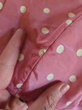 Vintage 80s Pink and White Polka Dot Formal Dress