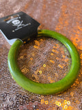Vintage 60s Lime Green Bakelite Bangle Bracelet
