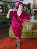 Gently Used Gowntown Red Velvet Wiggle Dress