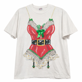 Vintage 80s Christmas Naughty Mrs Claus Teddy Tshirt