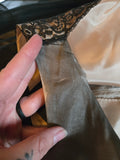 Vintage 50s black sheer nude illusion formal dress