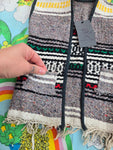 Vintage Green, Yellow, and Red Serape Vest