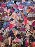 Vintage 1940s Scrap Fabric Quilt