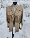 Vintage 50s Deerskin Leather Fringe Coat