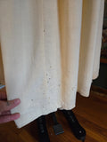 Vintage 50s white & gold embroidered wool dress