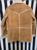 Vintage 70's Suede Leather Sherpa Wool Lined Jacket