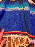 Vintage 70s Serape Blanket Poncho